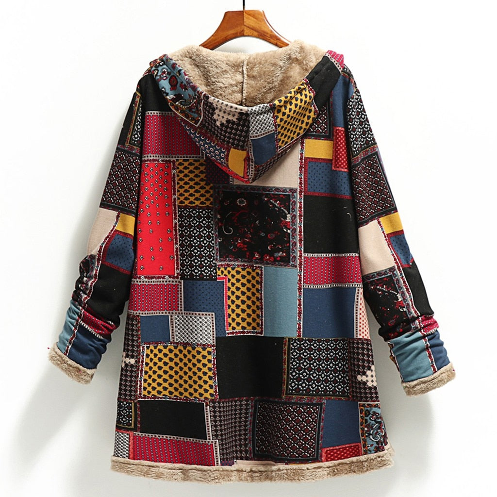 Women's Vintage Patchwork Coat