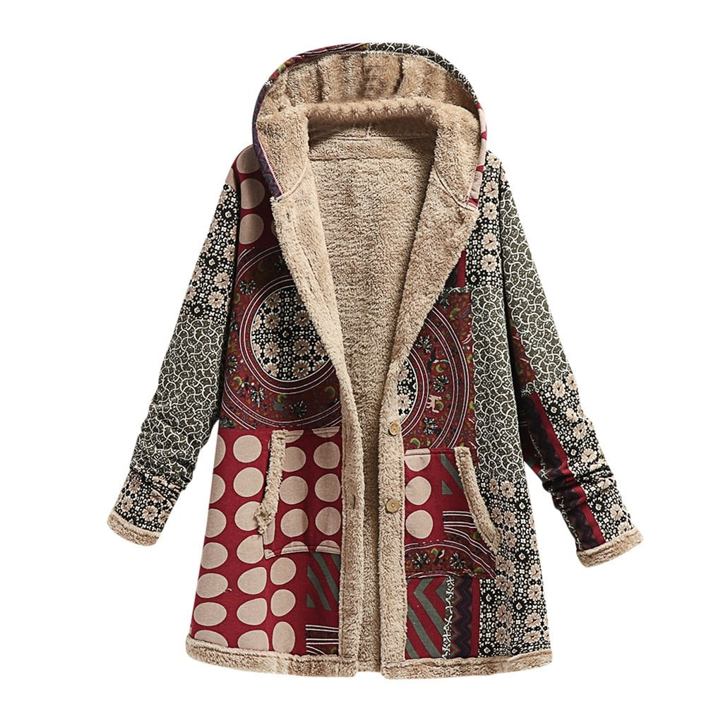 Women's Vintage Patchwork Coat