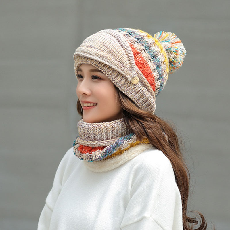 Women's 3pcs Fleece Winter Balaclava