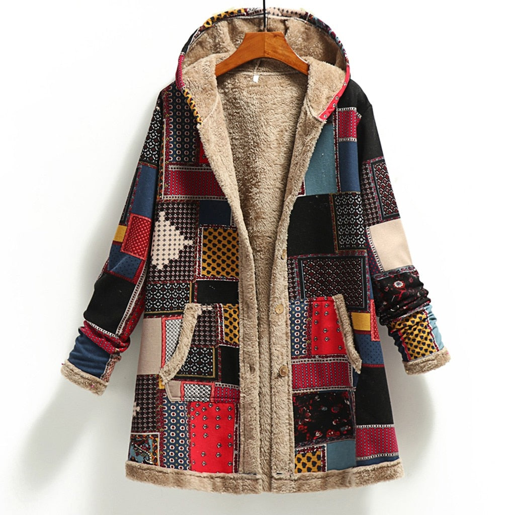 Women's Vintage Patchwork Coat