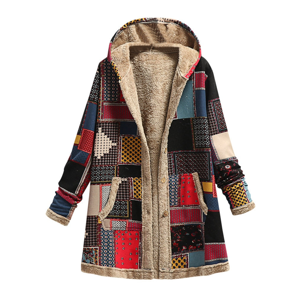 Women's Vintage Patchwork Coat