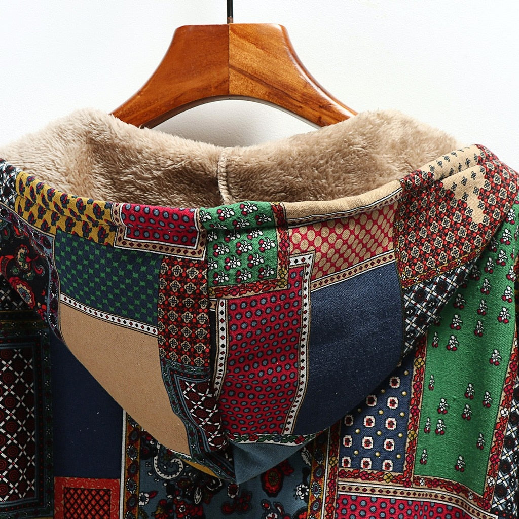Women's Vintage Patchwork Coat