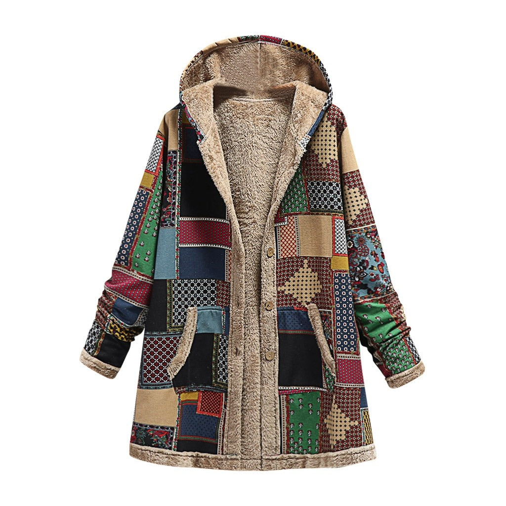 Women's Vintage Patchwork Coat