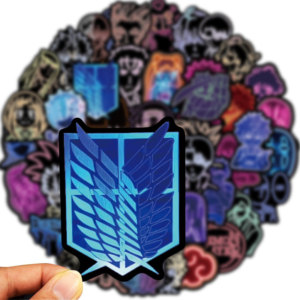 50 PCS Neon Mix Anime Stickers