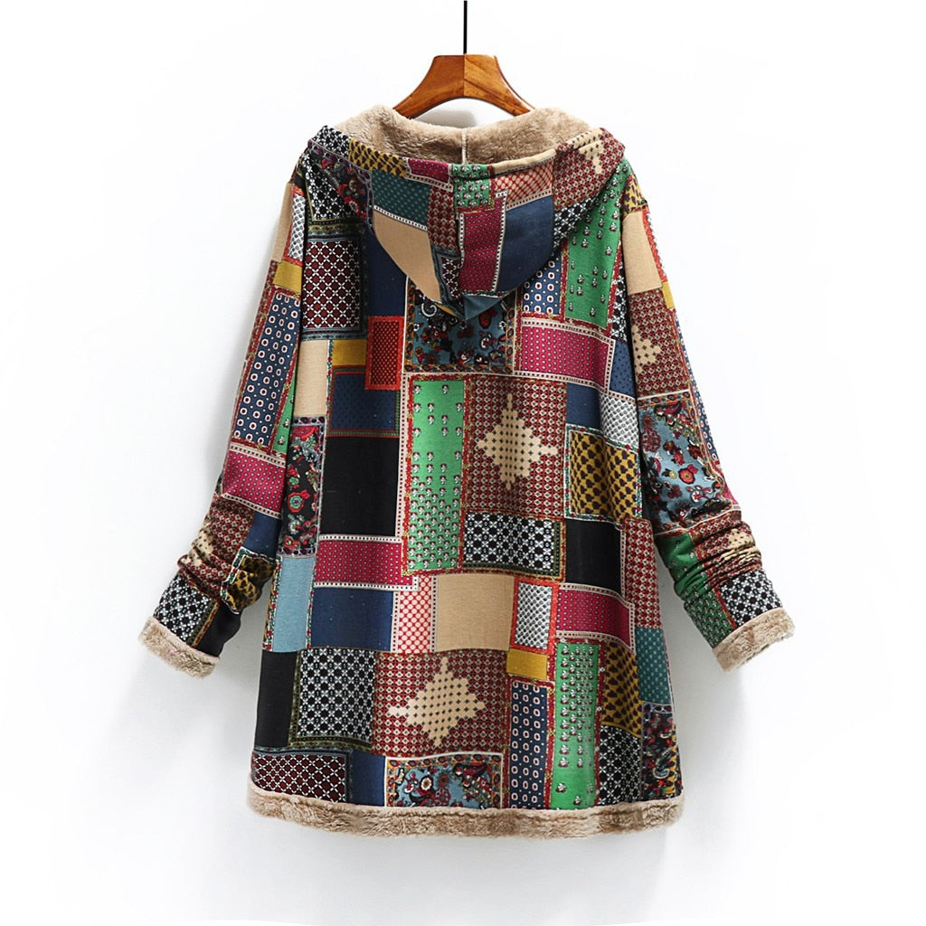 Women's Vintage Patchwork Coat