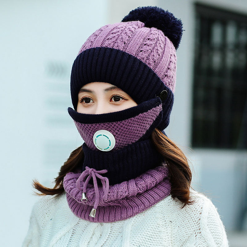 Women's 3pcs Fleece Winter Balaclava