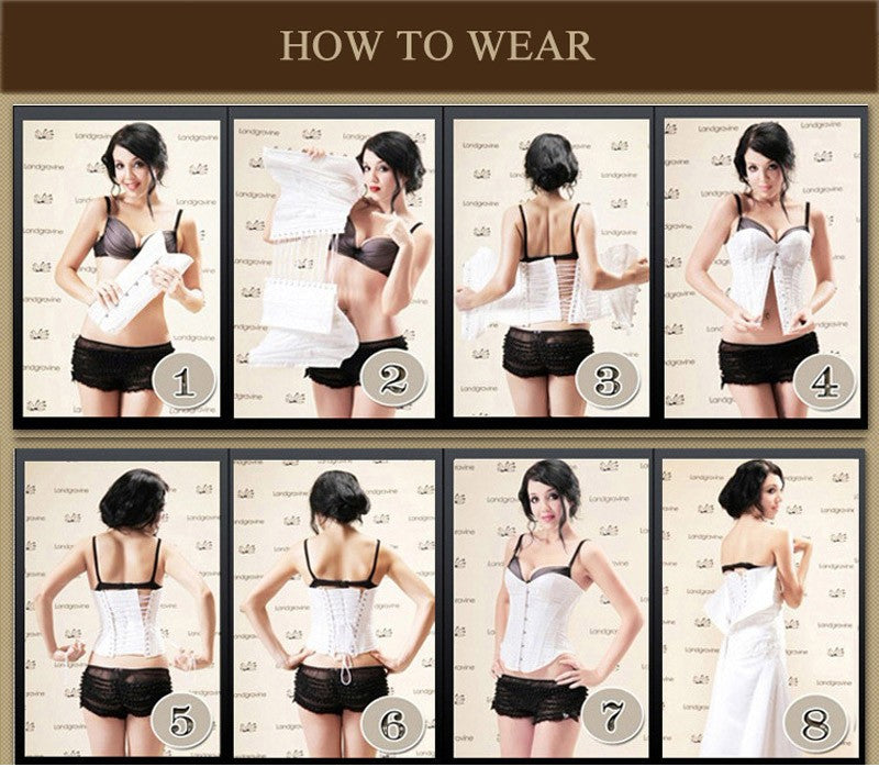 Bridal Long Torso Waist Training Corset