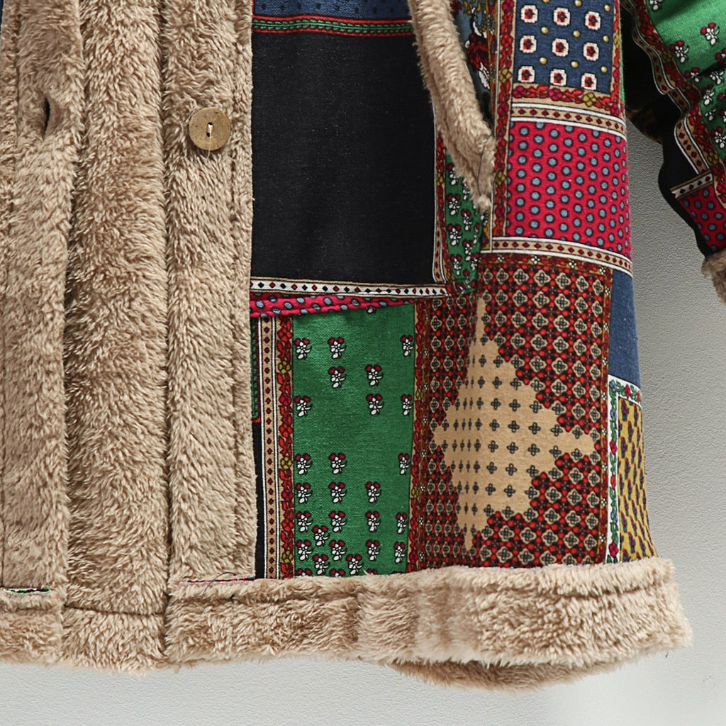 Women's Vintage Patchwork Coat