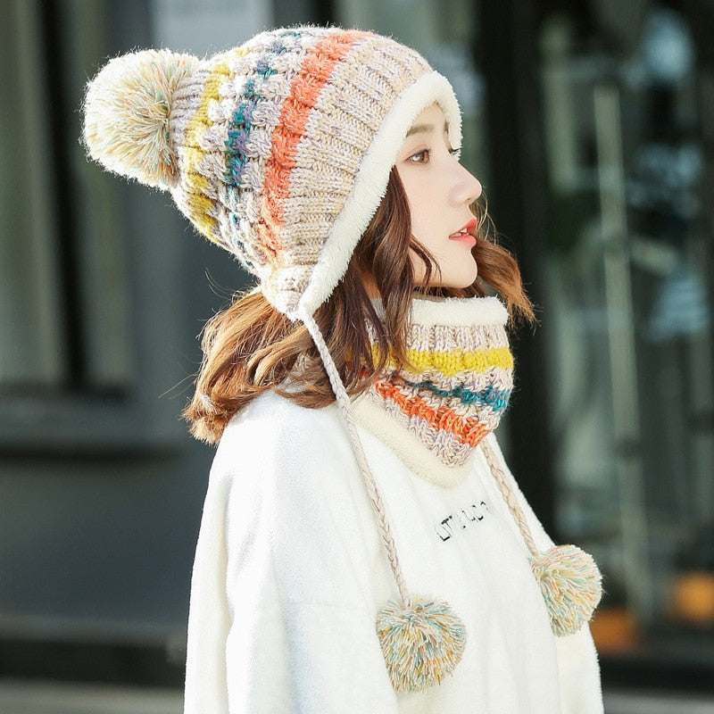 Women's 3pcs Fleece Winter Balaclava