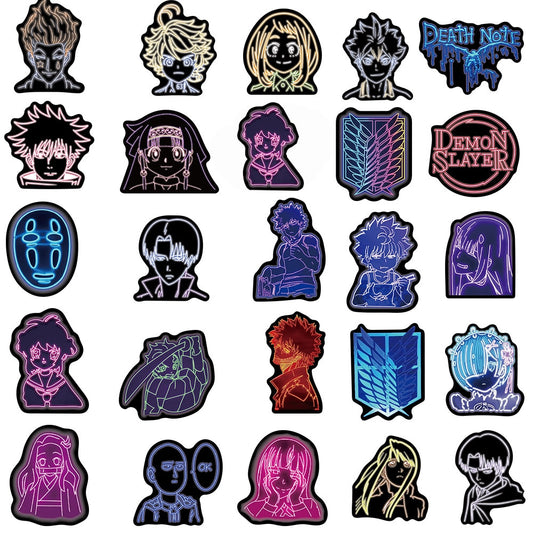 50 PCS Neon Mix Anime Stickers