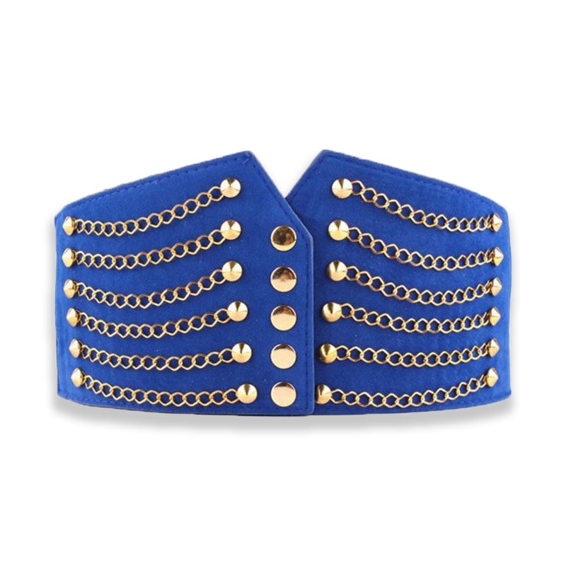 Womens Golden Chain Elastic Corset