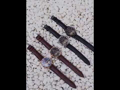 Automatic Double Flywheel Luminous Dial 24 Hour Display Mechanical Watch