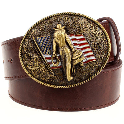 Wild West Cowboy Portrait Belt
