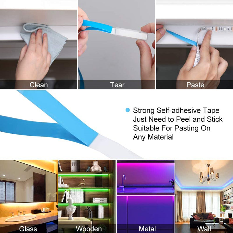 LED Light Strip 5M-20M 5050 RGB Bluetooth & WIFI Controller