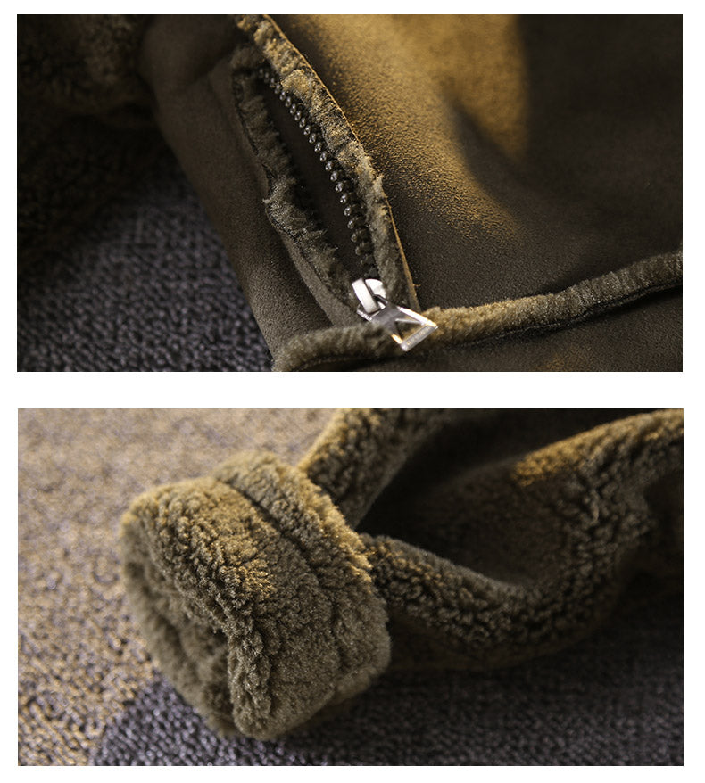 Unisex Wool & Suede Kids Winter Coat