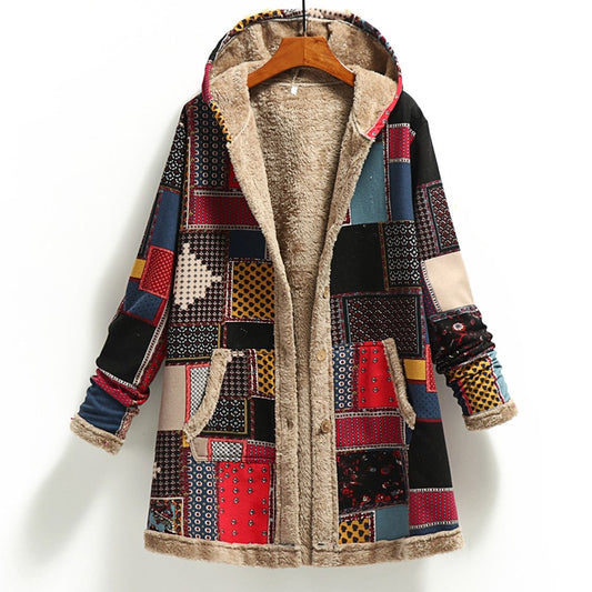 Women's Vintage Patchwork Coat