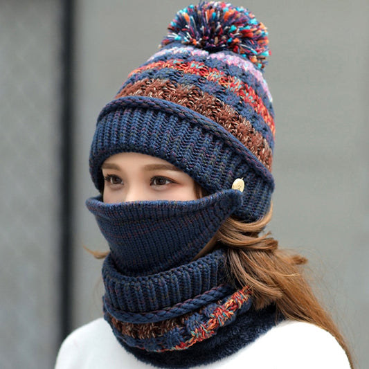 Women's 3pcs Fleece Winter Balaclava