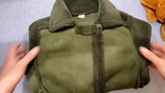 Unisex Wool & Suede Kids Winter Coat