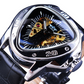 Triangle Skeleton Dial Automatic Mechanical Wrist Watch