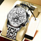 Flywheel Rotating Quartz Movement Waterproof Luminous Dial Watch