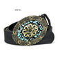 Women's Faux Leather Alloy Buckle Inlaid Color Stone Belt